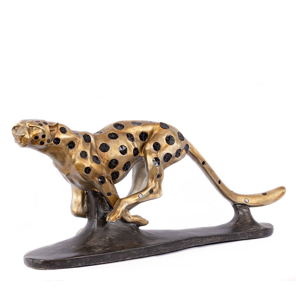 Running Cheetah On Plinth  Shop Decorative Ornaments Online - Bedland ZA
