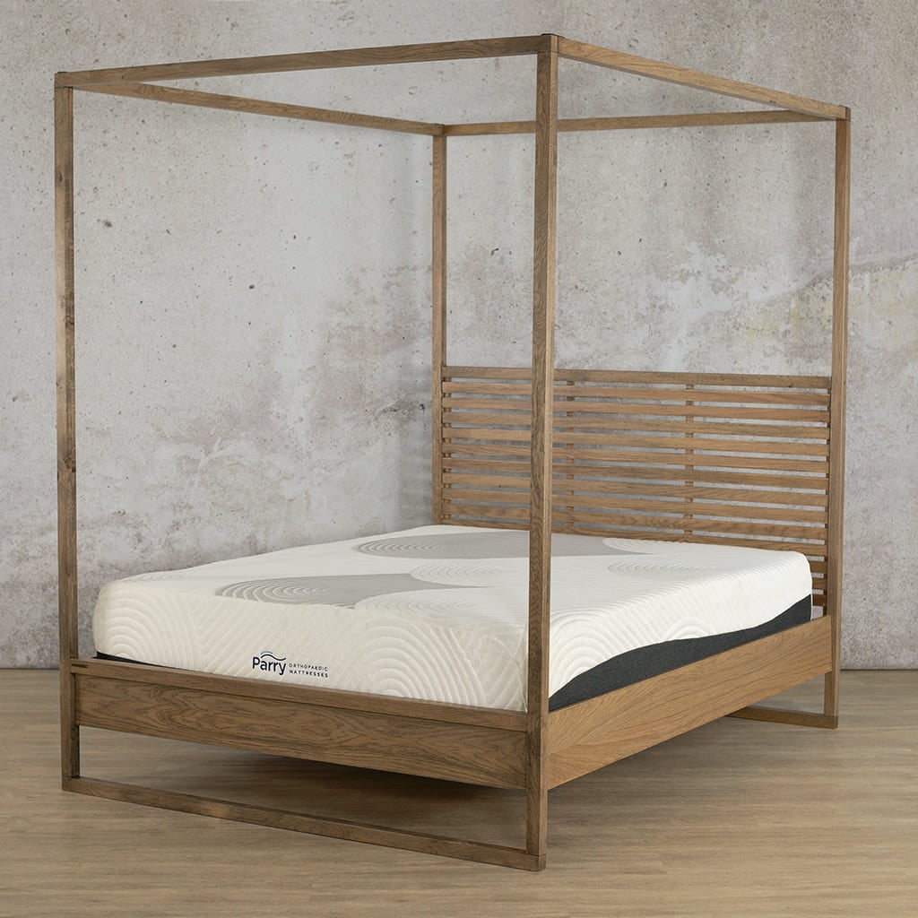 Roscoe Slatted 4 Poster Wood Bed Frame